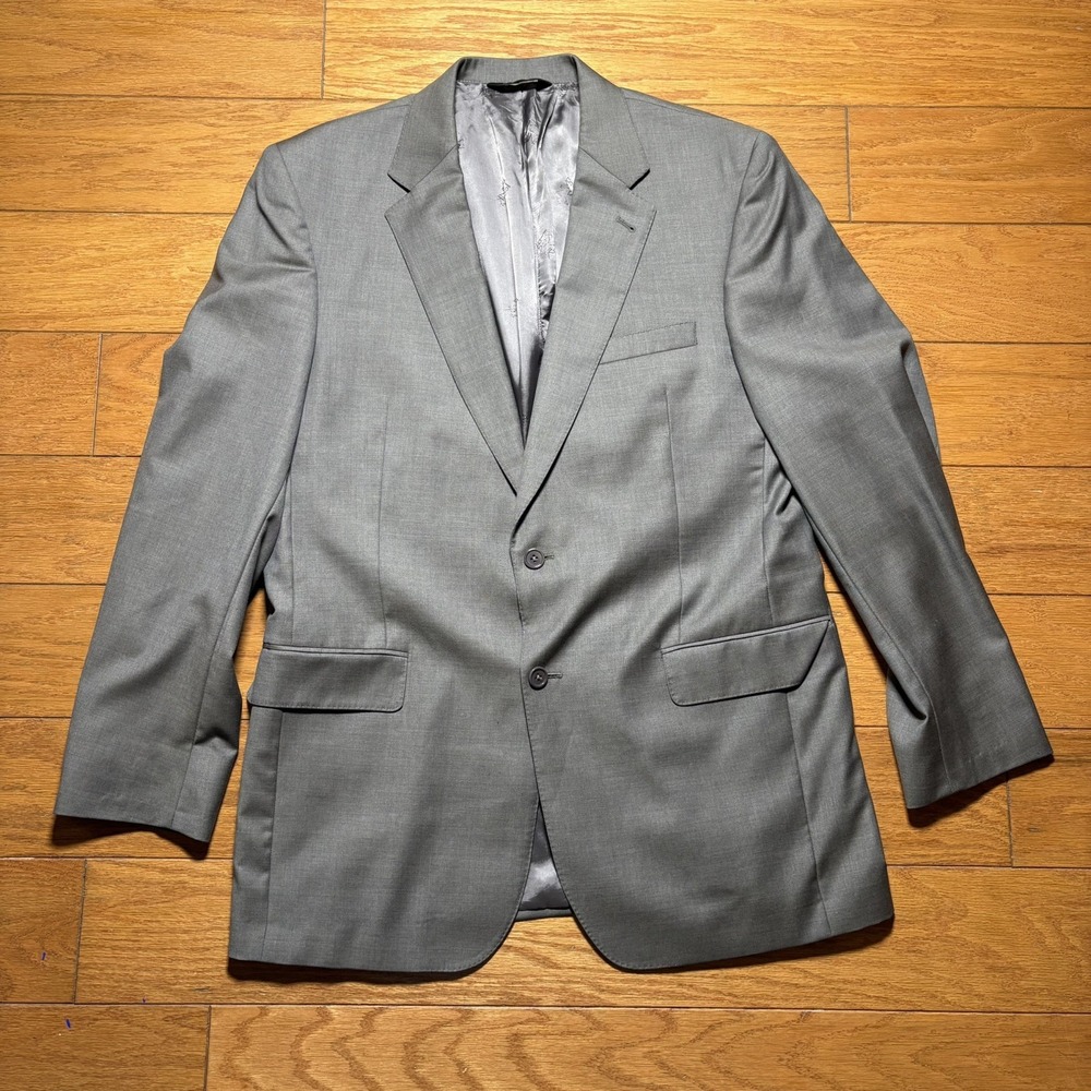 JOS. A BANK Signature Gold Grey 100% Wool Mens Blazer Sport Coat 43L